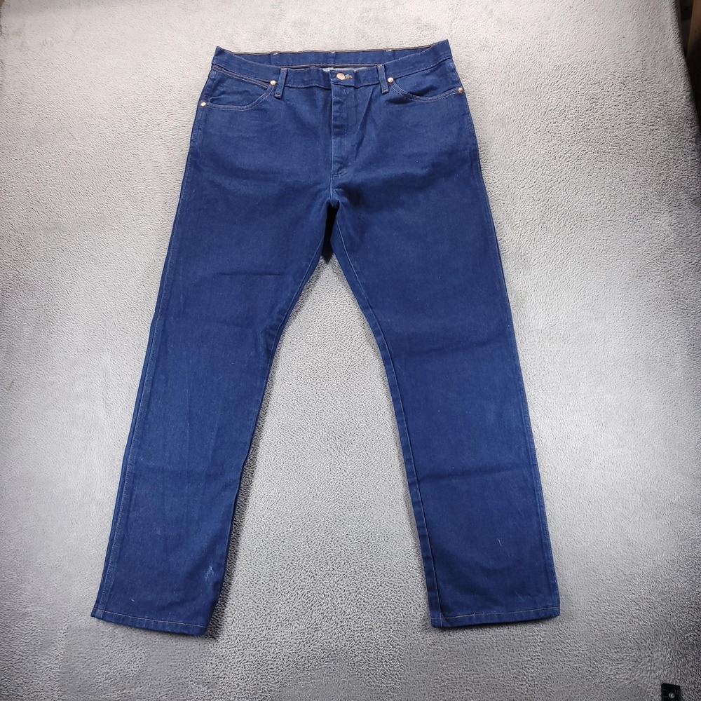 Wrangler Jeans Mens 38x32 Blue 13MWZ Cowboy Cut Regular Straight Denim Rodeo